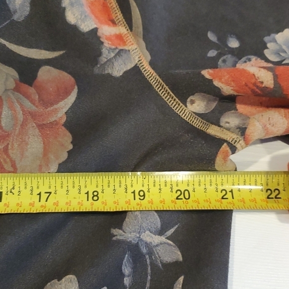 Floral Flower Print Duster Jacket Sz L - Picture 9 of 13